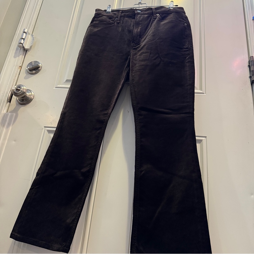 Citizens Of Humanity Isola Corduroy Boot Cut Plush Velvet Black Brown $248.00 - Picture 2 of 11